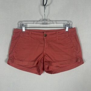 American Eagle Outfitters Casual Chino Shorts Womens Size 4 Pink Cotton Faded AE